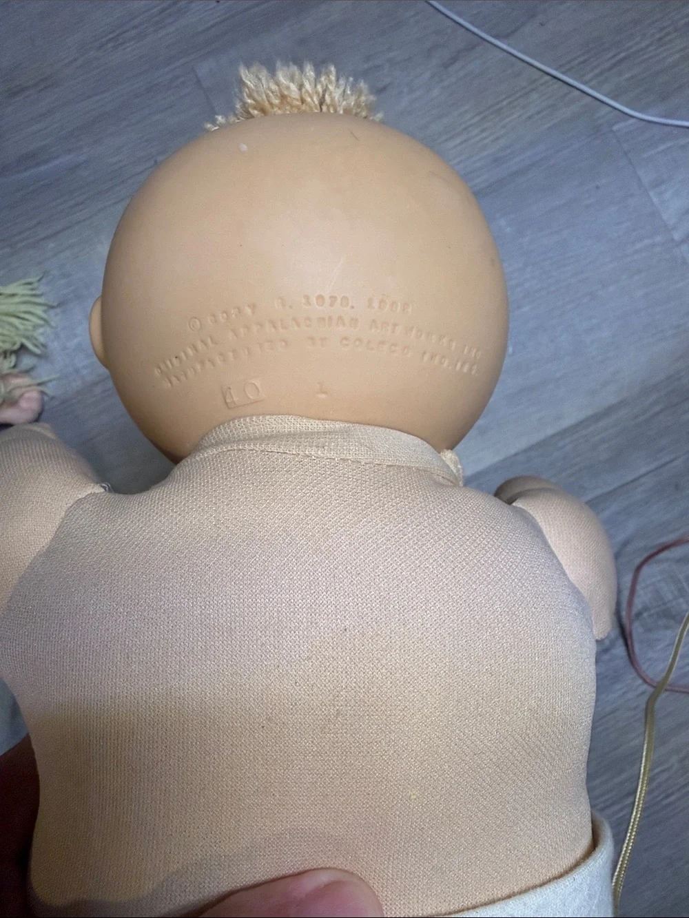 Cabbage Patch Baby Doll with Blue Eyes in diaper